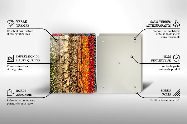 Cache plaque de cuisson Épices colorées