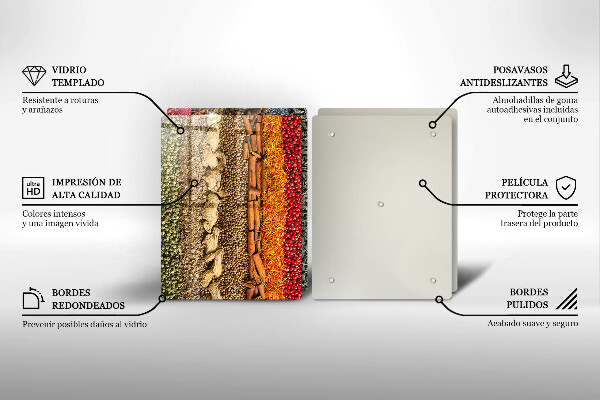 Cache plaque de cuisson Épices colorées