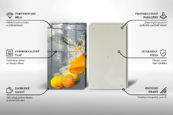 Protection plaque induction Citrons dans l'eau