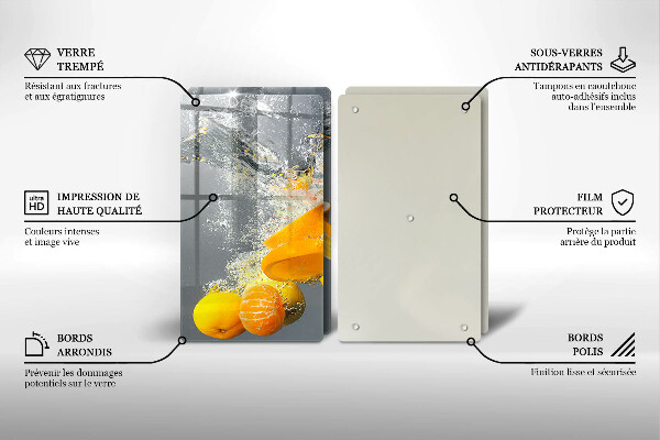 Protection plaque induction Citrons dans l'eau