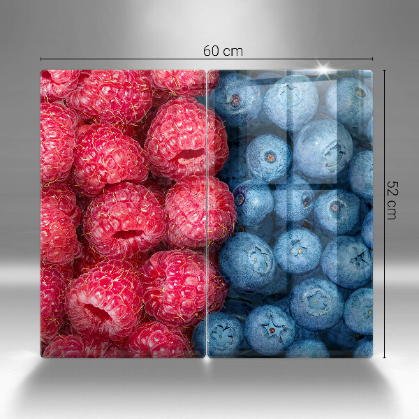 Protection plaque induction Fruits de framboise et de myrtille