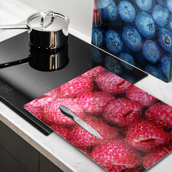 Protection plaque induction Fruits de framboise et de myrtille