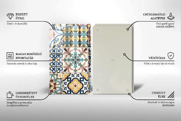 Cache plaque de cuisson Carreaux décoratifs