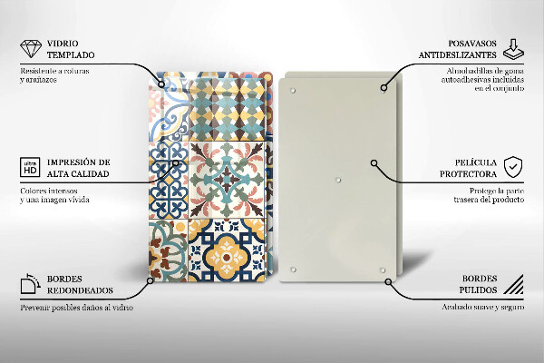 Cache plaque de cuisson Carreaux décoratifs