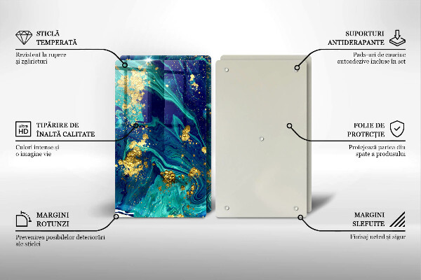 Cache plaque de cuisson Abstraction avec de l'or