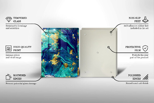 Cache plaque de cuisson Abstraction avec de l'or