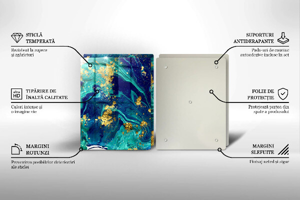 Cache plaque de cuisson Abstraction avec de l'or