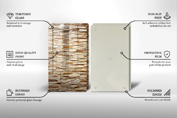 Cache plaque de cuisson Texture des pierres décoratives