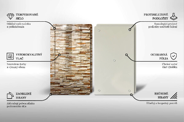 Cache plaque de cuisson Texture des pierres décoratives