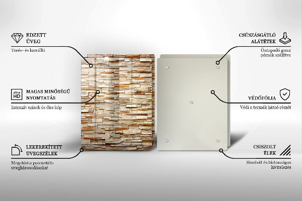Cache plaque de cuisson Texture des pierres décoratives
