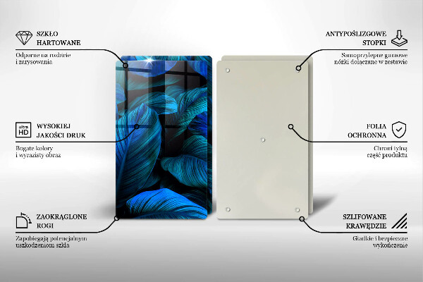 Cache plaque de cuisson Feuilles de végétation de la jungle