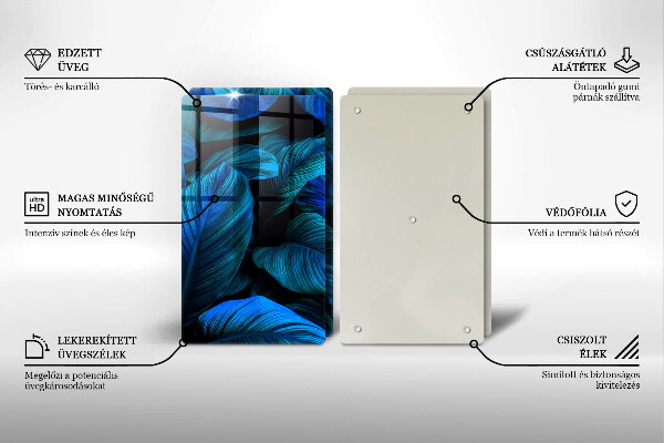 Cache plaque de cuisson Feuilles de végétation de la jungle