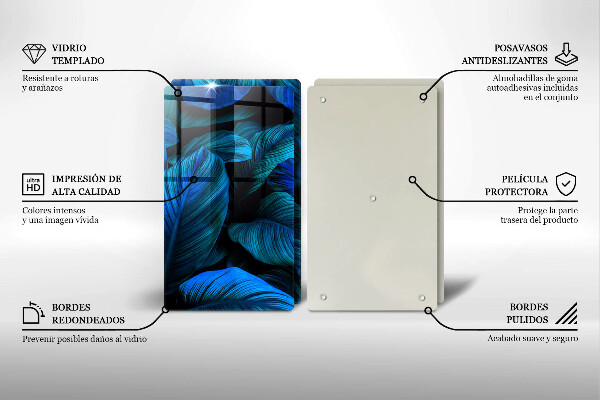 Cache plaque de cuisson Feuilles de végétation de la jungle