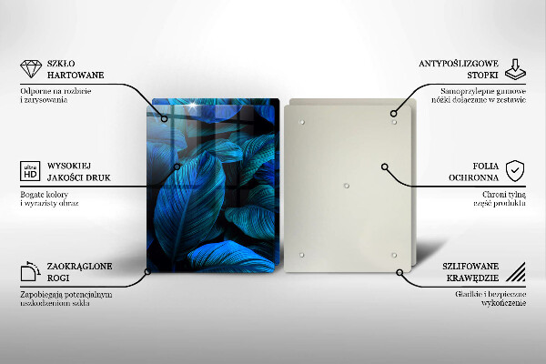 Cache plaque de cuisson Feuilles de végétation de la jungle