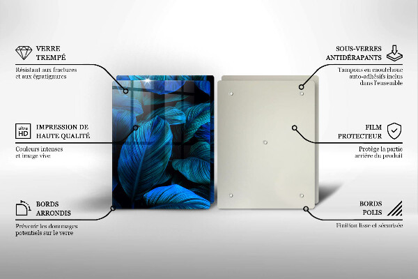 Cache plaque de cuisson Feuilles de végétation de la jungle