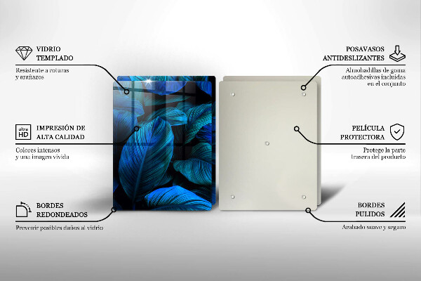 Cache plaque de cuisson Feuilles de végétation de la jungle