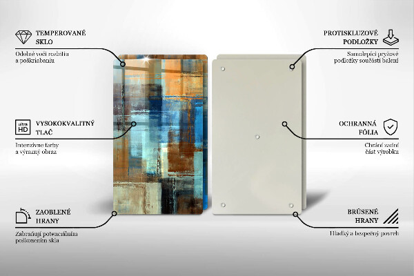 Cache plaque de cuisson Fond peint