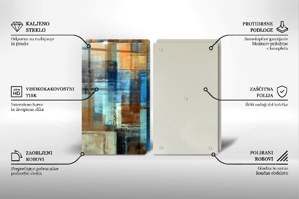 Cache plaque de cuisson Fond peint