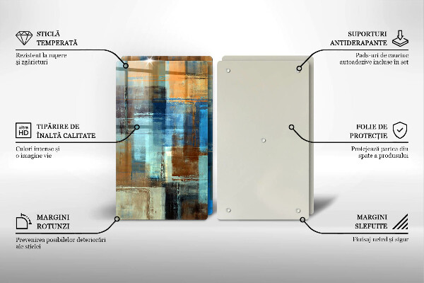 Cache plaque de cuisson Fond peint