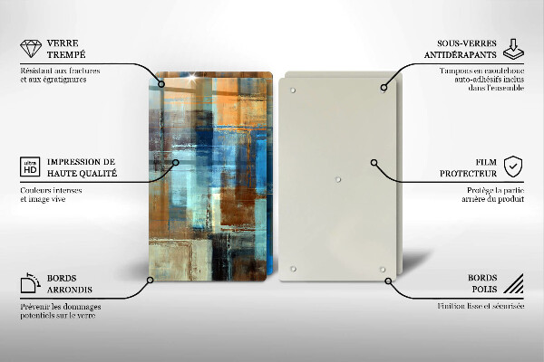 Cache plaque de cuisson Fond peint