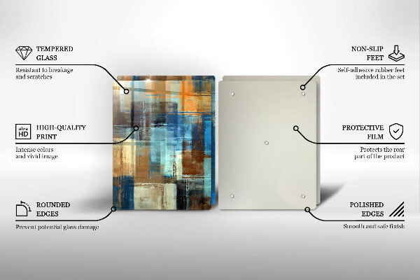 Cache plaque de cuisson Fond peint