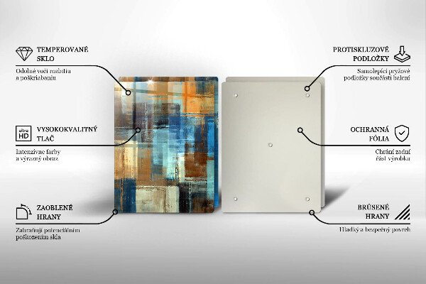 Cache plaque de cuisson Fond peint