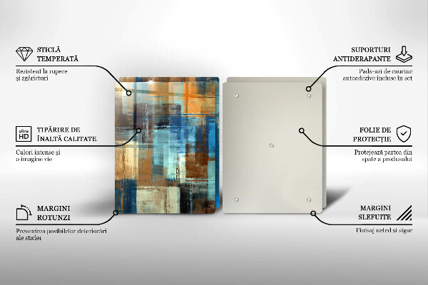 Cache plaque de cuisson Fond peint