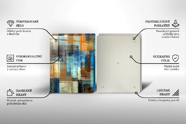 Cache plaque de cuisson Fond peint