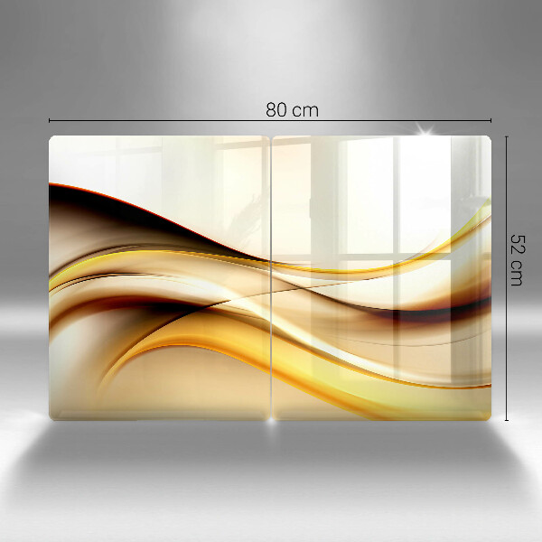 Cache plaque de cuisson Lignes de fumée abstraites