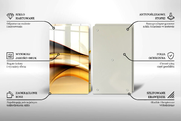 Cache plaque de cuisson Lignes de fumée abstraites
