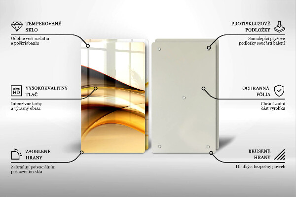 Cache plaque de cuisson Lignes de fumée abstraites