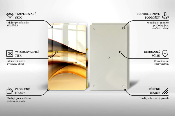 Cache plaque de cuisson Lignes de fumée abstraites