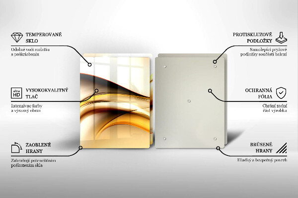 Cache plaque de cuisson Lignes de fumée abstraites