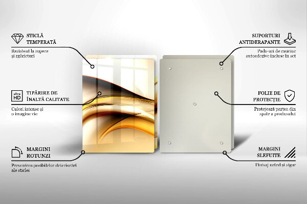 Cache plaque de cuisson Lignes de fumée abstraites