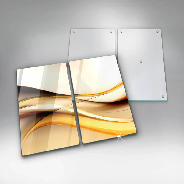 Cache plaque de cuisson Lignes de fumée abstraites