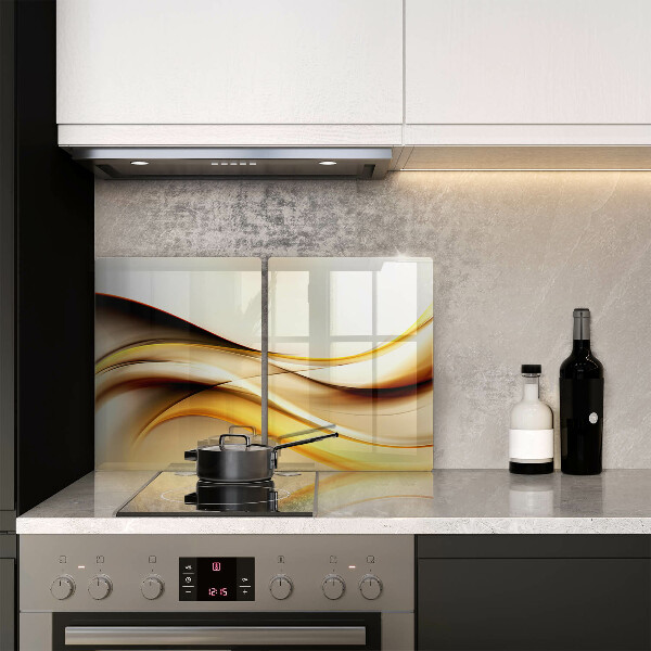 Cache plaque de cuisson Lignes de fumée abstraites