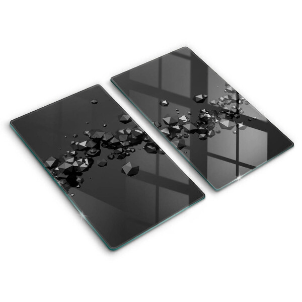 Cache plaque de cuisson Abstraction de formes 3D