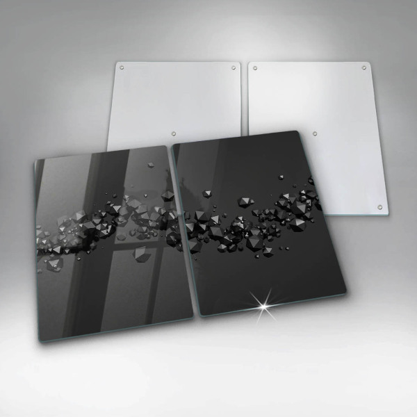 Cache plaque de cuisson Abstraction de formes 3D