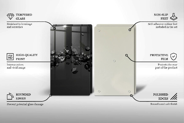 Cache plaque de cuisson Abstraction de formes 3D