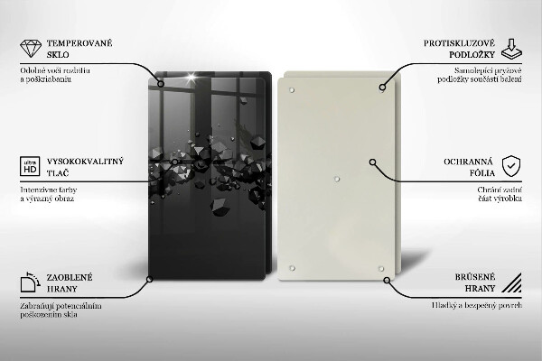 Cache plaque de cuisson Abstraction de formes 3D