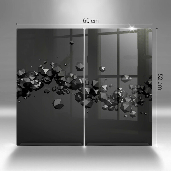 Cache plaque de cuisson Abstraction de formes 3D