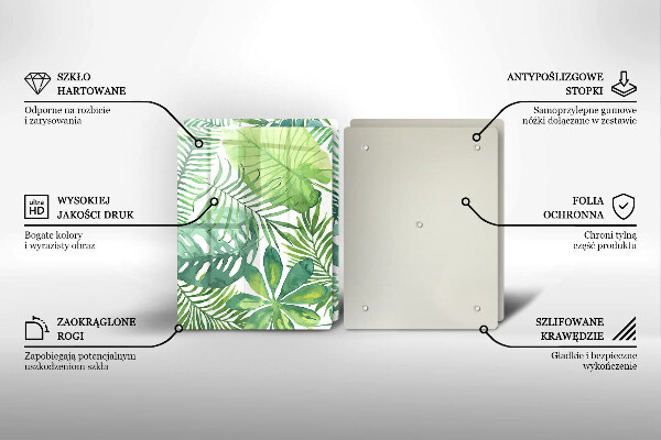 Cache plaque de cuisson Feuilles de boho aquarelle