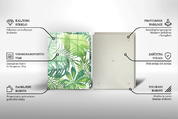 Cache plaque de cuisson Feuilles de boho aquarelle