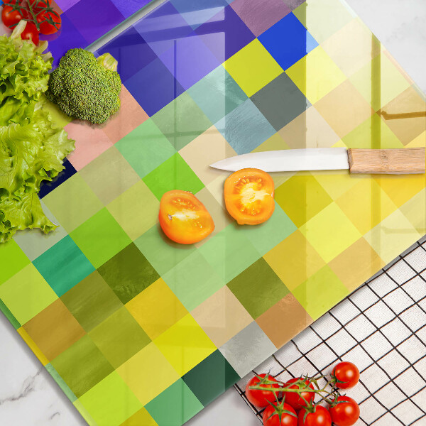 Cache plaque de cuisson Carrés de pixels colorés