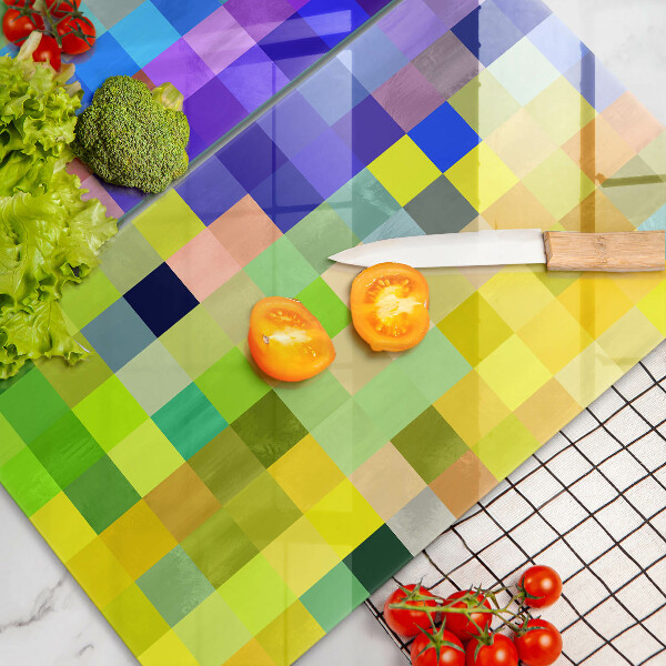 Cache plaque de cuisson Carrés de pixels colorés