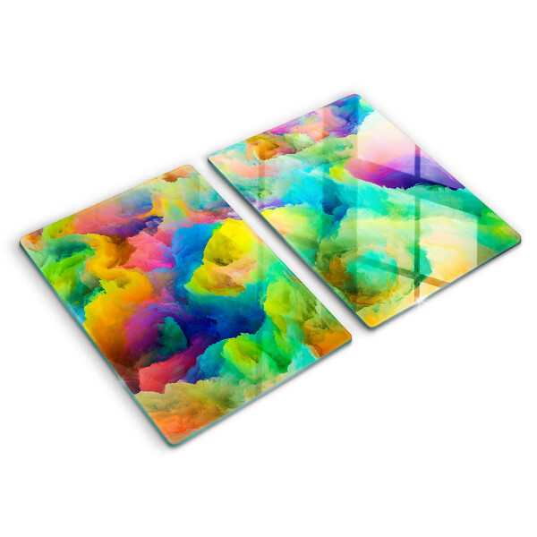 Cache plaque de cuisson Abstraction colorée
