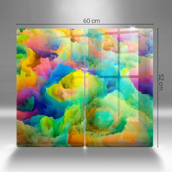 Cache plaque de cuisson Abstraction colorée