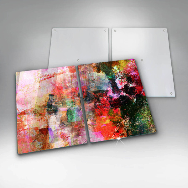 Cache plaque de cuisson Peinture abstraite