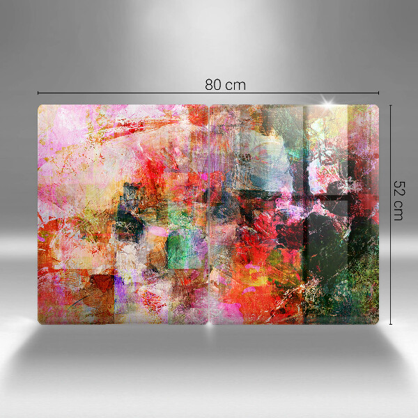 Cache plaque de cuisson Peinture abstraite