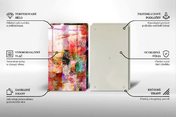 Cache plaque de cuisson Peinture abstraite